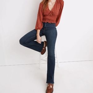 Madewell Julianne Smocked Waist Top